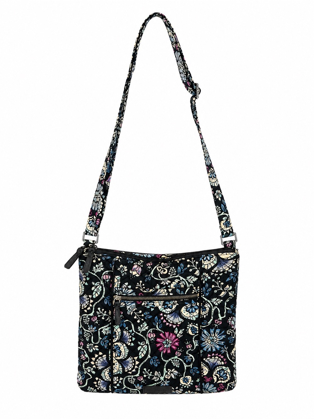 Vera Bradley Floral Quilted Crossbody Shoulder Bag & Wallet Set Black Travel - Picture 3 of 11